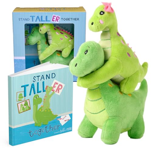 Tickle & Main 3 Piece New Big Brother Gift for Boys, Includes Big Brother/Little Sister Dinosaur Stuffed Animals with Storybook, Ideal for Announcing a New Sibling, Educational and Engaging