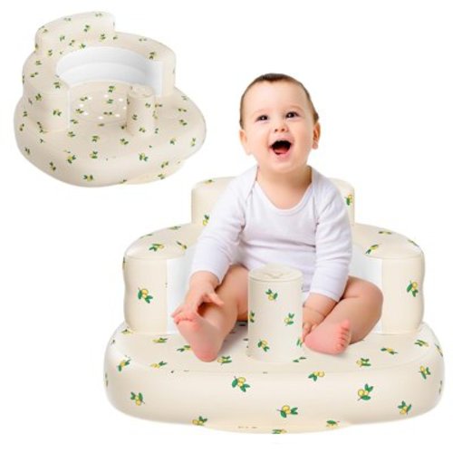Tsseiatte Baby Inflatable Seat Infant Support Seat Baby Sofa Chair with Built in Air Pump for Sitting Up