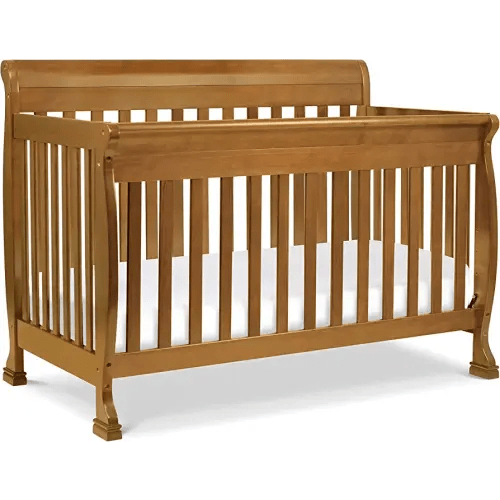daVinci Kalani 4-in-1 Convertible Baby Crib - GREENGUARD Gold Certified Convertible Crib to Toddler Bed, Daybed, Full-Size Bed - Strong, Easy to Assemble - Four Adjustable Mattress Heights - Chestnut