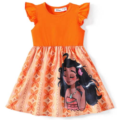 Disney Princess Toddler Girl Dresses Moana Ariel Character Ruffled Sleeveless Dress Size 2T