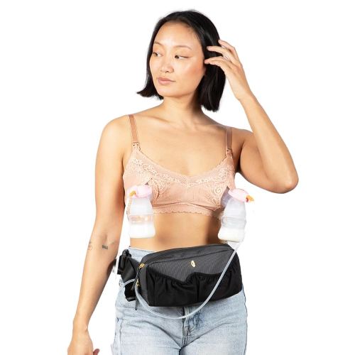 Pump Bag - Wearable and Portable Breast Pump Storage, Travel & Carrying Case - Fits All Small Pumps: Baby Buddha, Spectra Compact, Elvie Stride - Pump-A-Porter Mini