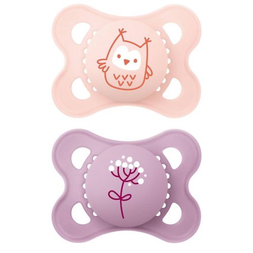 Mam Matte Original Deco Pacifier - 0-6 Months - Girl - 2pc
