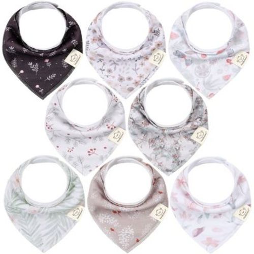 8pk Organic Baby Bandana Bibs, Baby Drool Bibs For Baby Boy, Girl, Baby Bibs For Infant, Newborn (basics)