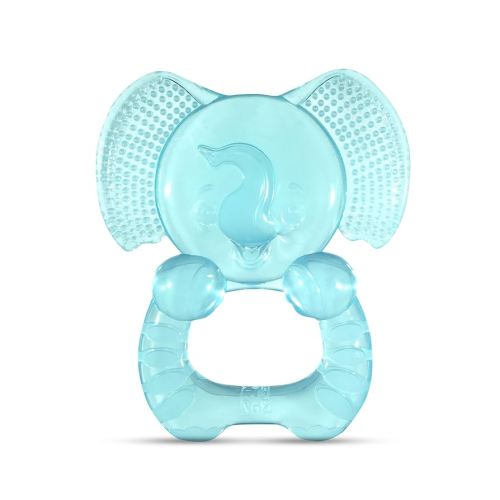 RaZbaby Elfy-Yummy Teether: Teething Relief Toy - Elephant Design, Medical Grade Silicone with Ultra Soft Bristle to Soothe Teething Discomfort Perfect Teething Toy for Babies 3m+