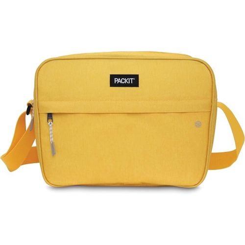 PackIt Freezable Zuma Can Cooler, Built with EcoFreeze Technology, Collapsible, Reusable, Zip Closure with Adjustable Shoulder Strap, Fits 15, 12 Oz Cans