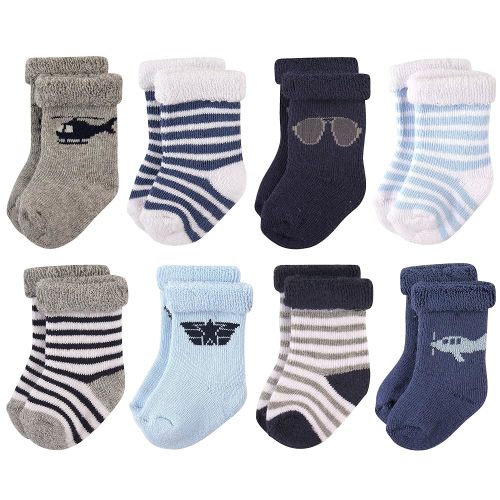Hudson Baby Baby Girls' Cotton Rich Newborn and Terry Socks