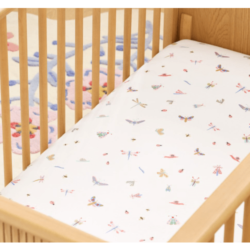 West Elm - Organic Little Garden Bugs Crib Fitted Sheet