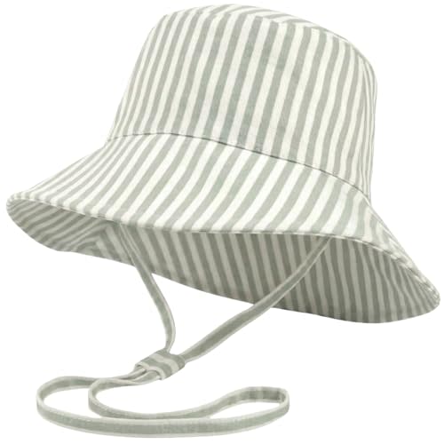 Beautiful Baby Sun Hat 0-6 Months - Adjustable Toddler Hat with UPF 50+ Sun Protection - Cute Kids Bucket Hat for Beach