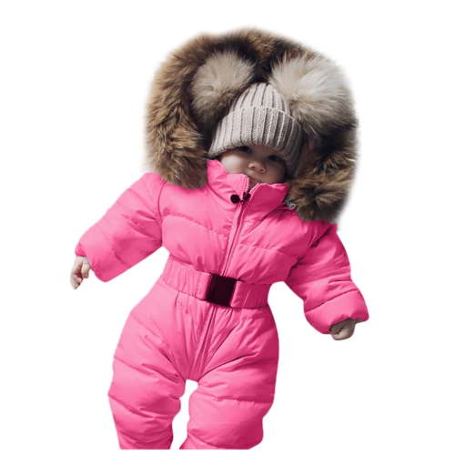 JAHH Walmart Deals Clothes Jumpsuit Warm Baby Jacket Coat Girl Hooded Winter Boy Outerwear Romper Boys Coat&jacket Crew Neck Solid Casual Tops(0-3 Months,Hot Pink)