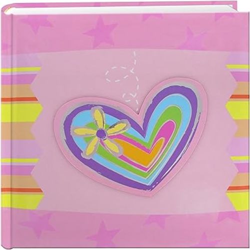 Pioneer Photo Albums 200-Pocket Striped Heart
