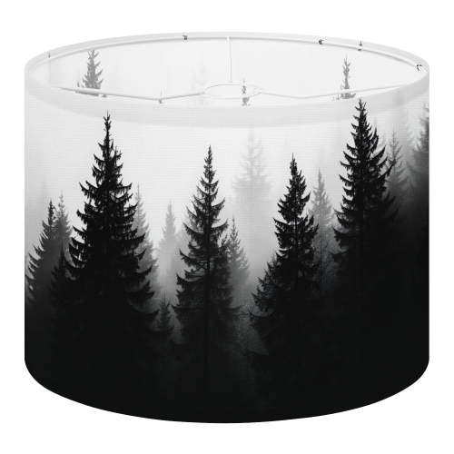 Linen Drum Lampshades Forest 13"x13"x10" Light Shade for Table Lamps Floor Lamps Drum Lamp Shades Lampshade Replacement Kids Bedroom Cabin Decor Assembly Required