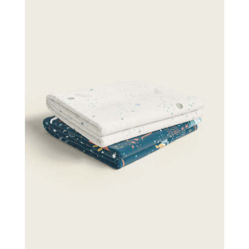 Space Walk Cotton Crib Sheet Set | Baby Bedding | Nestig