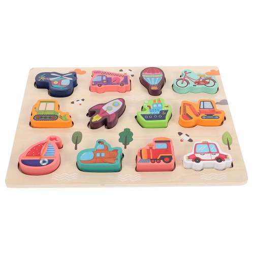 OUNONA Early Education Puzzle Transportation Puzzle Baby Child 30x22x2.5cm