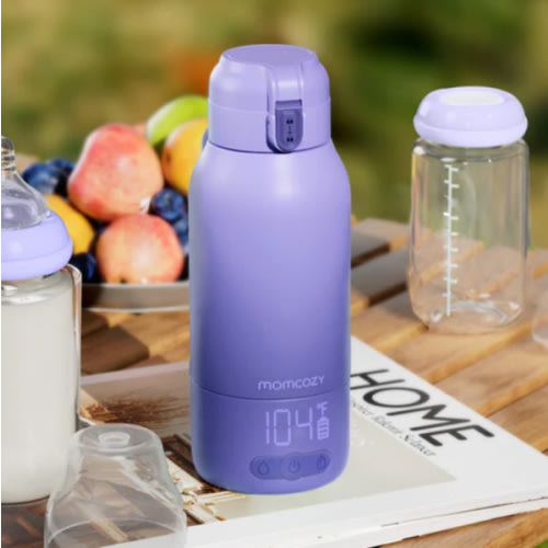 Portable Breast Milk Water Warmer for Travel | Convenient & Fast (Purple)