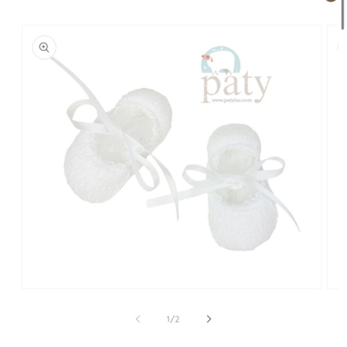 White Paty Knit Slippers #156 – PatyInc