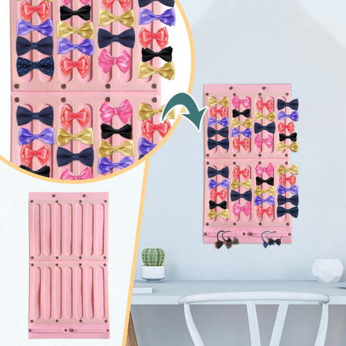 Customer Favorite,Hair Bows Large Capacity Hair Clips Storage Hanger Hairpin Storage Rack Baby Nursery Decor Winter Candles | felt,Pink,MIANHT