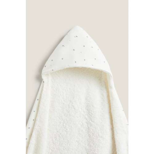 FLORAL PRINT BATH CAPE BRANCH PRINT MUSLIN CAPE