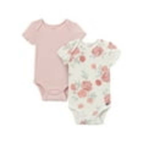 Modern Moments by Gerber Baby Neutral Super Soft 2-Pack Short Sleeve Bodysuits, Sizes Newborn