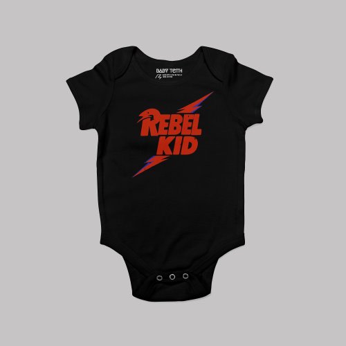 Rebel Kid baby bodysuit// unisex music 80s david bowie ziggy stardust inspired cool kids baby babies clothes onesiefashion