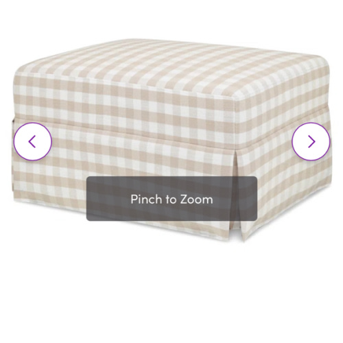 Namesake Crawford Gliding Ottoman In Eco-Weave Fabric | Water Repellent & Stain Resistant | Wayfair