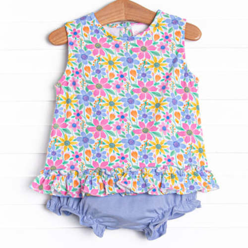Groovy Garden Diaper Set, Purple – Stitchy Fish