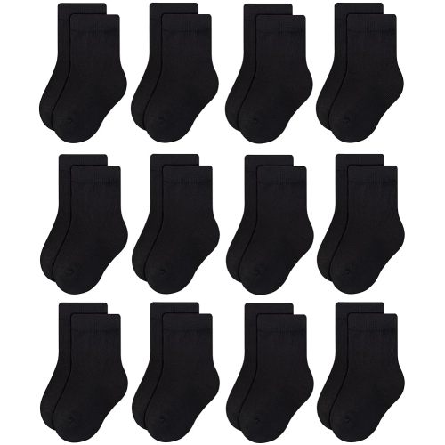 RATIVE Basic Socks Cotton Crew for Unisex Baby Infant Toddler Kids Boys Girls