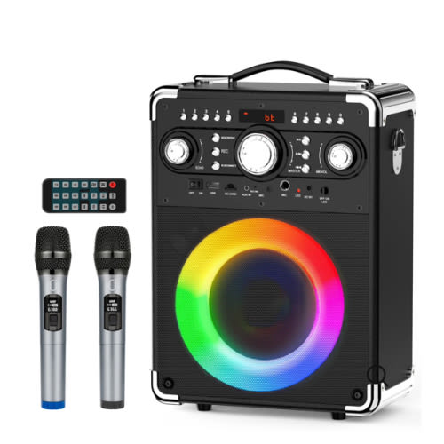 JYX S8 Karaoke Machine with 3 Wireless Microphones