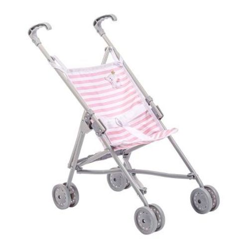 JC Toys Berenguer Boutique Single Umbrella Baby Doll Stroller Elephant Theme - Pink: Fits Dolls 13-20"