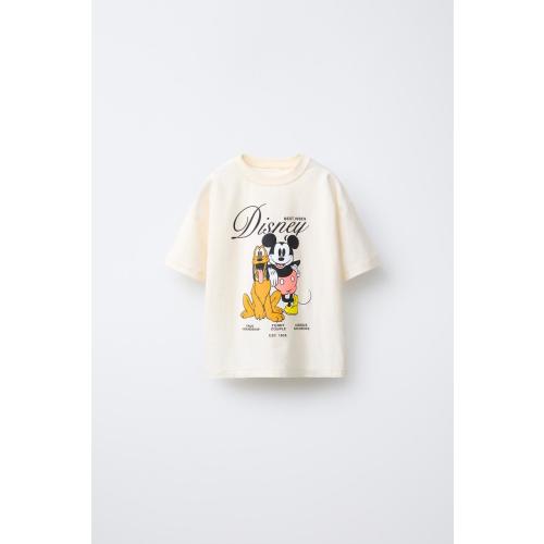 MICKEY MOUSE AND PLUTO © DISNEY PRINT T-SHIRT - Oyster-white | ZARA United States