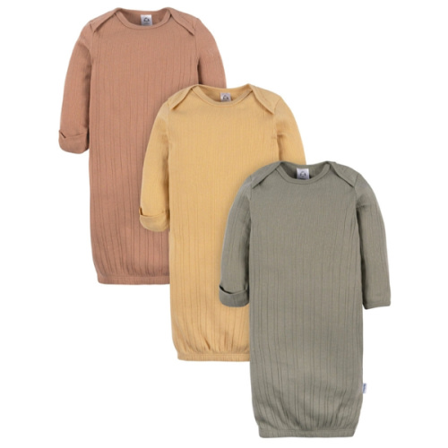 3-Pack Baby Neutral Shadow/New Wheat/Camel Lap Shoulder Gowns – Gerber Childrenswear