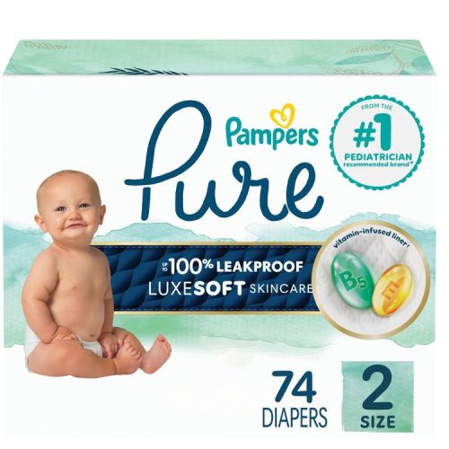 ANY SIZE Pampers Pure Protection Diapers Super Pack - Size 2 - 74ct