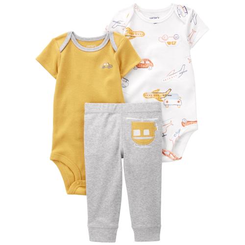 Baby 3-Piece Helicopter Little Character Set - Style,Grey/Yellow. 3 Months