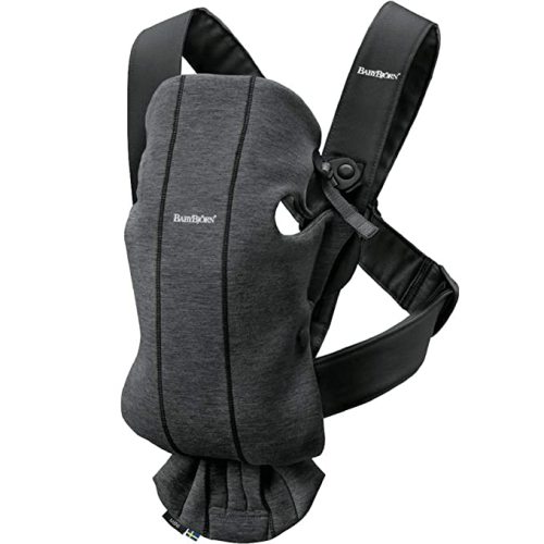 BabyBjörn Baby Carrier Mini, 3D Jersey, Charcoal Gray - 3D jersey - Charcoal gray