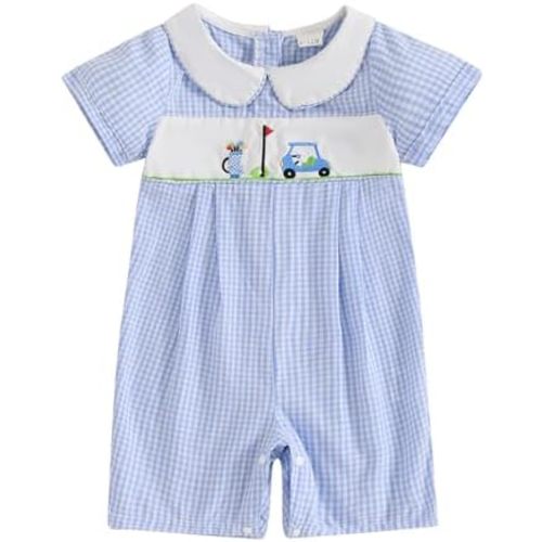 Baby Golf Outfit Newborn Baby Boy Clothes Short Sleevee Baby Jumpsuit Bubble Romper Infant Spring Summer Clothing