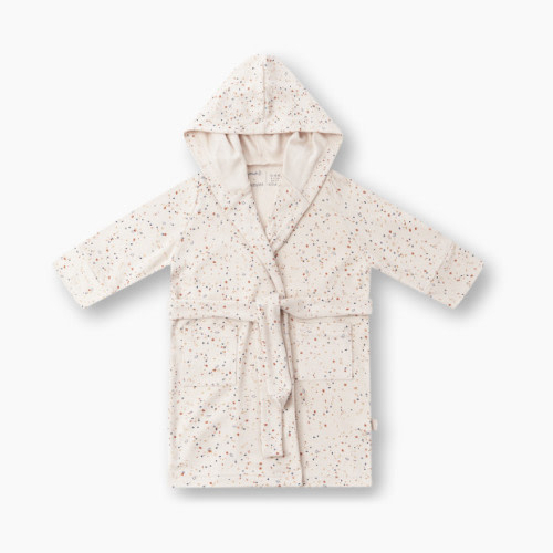 Goumi Kids x Babylist Bamboo & Organic Cotton Baby Robe - Terrazzo, 0-6m