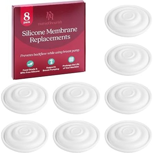 Nurse & Nourish [8 Pack] Membrane for Spectra Backflow Protector Replacement - Breast Pump Inserts for Spectra Replacement Pump Parts S1, S2, 9+ & for Maymom Converter & for Ameda MYA