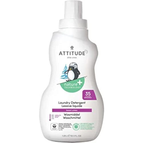ATTITUDE Baby Laundry Detergent, EWG Verified, Plant and Mineral-Based Formula, HE Compatible, Vegan and Cruelty-free Household Products, Sweet Lullaby, 35 Loads, 1.05 Liters