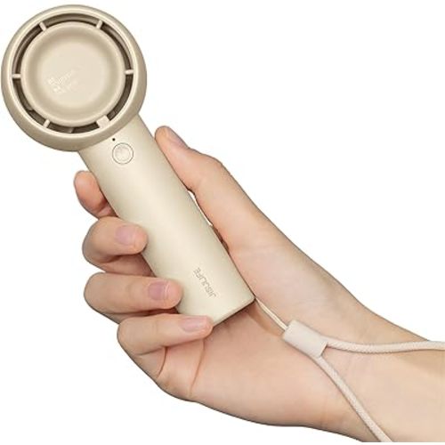 JISULIFE Mini Portable Fan-Bladeless Safe Design, Powerful Turbo Handheld Fan with 5 Speeds, 16Hrs Max Cooling Time,USB Rechargeable, Small Pocket for Travel/Lash, Gifts For Girls/Women
