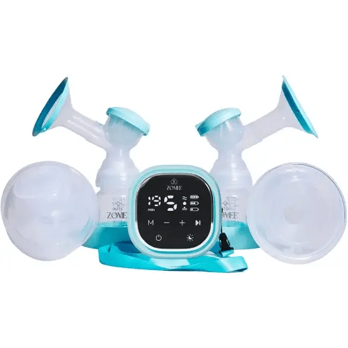 Zomee Z2 Hands-Free Double Electric Breast Pump – Portable Wearable Pump with 3 Modes, 19 Suction Levels & Silicone 8oz Collection Cups, Quiet Rechargeable Breastfeeding Pump