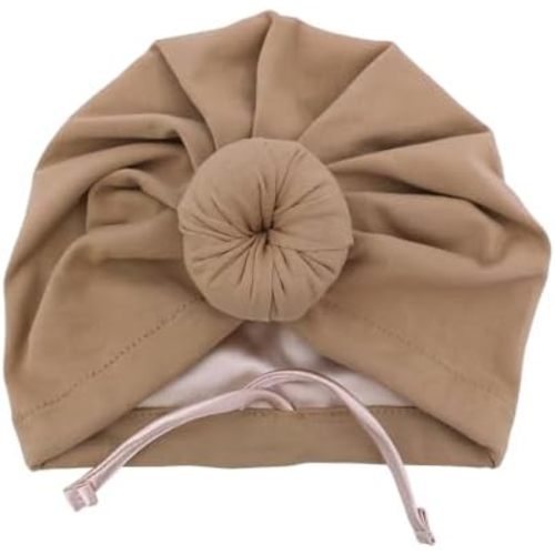Silky Satin Lined Turban Hat for Babies Infant Toddler Girls Boys Bonnet Newborn Cotton Beanie Little Kids Shower Caps