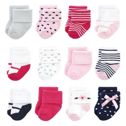 Little Treasure Infant Girl Newborn Socks, Polished, 6-12 Months