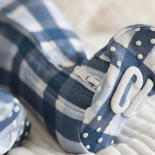Paxton's Plaid Zipper Footie