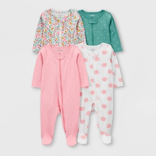 Carter's Just One You® Baby Girls' 4pk Pajamas - Pink, Size: Newborn