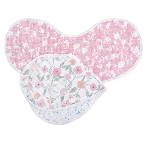 Floral Cotton Muslin Burpy Bib 2pk | aden + anais