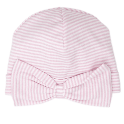 Simple Stripes Pink Bow Hat