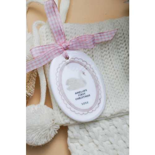 Personalized Baby Girl First Christmas Ornament