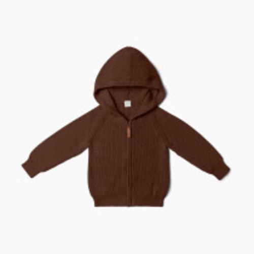 Goumi Kids Organic Cotton Knit Hoodie - Hide, 3-6 M