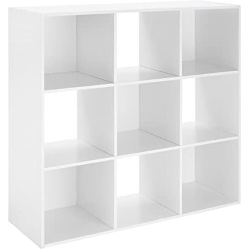 Whitmor 9 Cube Wood Storage Organizer - White (6422-8859-WHT-BB)