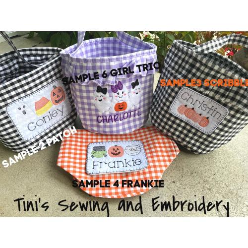Halloween Basket custom personalized embroidery