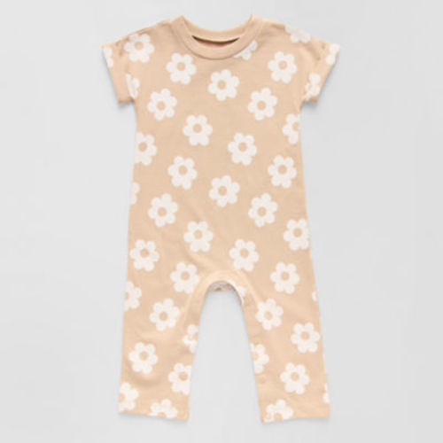 Okie Dokie Baby Girls Round Neck Short Sleeve Jumpsuit